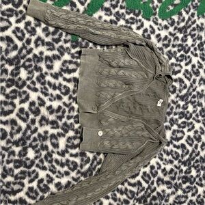 Cable Knit Cardigan Sweater